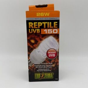 Exo Terra Reptile UVB 150 Desert Terrarium Bulb 26W PT2189 White High Output